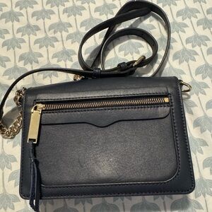 Rebecca Minkoff Black Crossbody Bag with Gold Chain